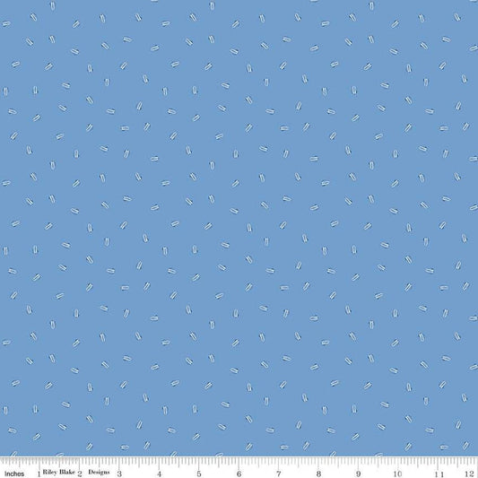 SALE Sunny Skies Seeds C14637 Blue - Riley Blake Designs - Sunflower Seeds - Quilting Cotton Fabric