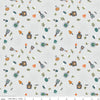 Little Witch Potions Smoke Gray Halloween Fabric - C14562 Riley Blake Quilting Cotton Fabric