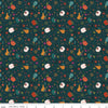 SALE Little Witch Pumpkin Patch Jade Green Halloween Fabric - C14563 Riley Blake Quilting Cotton Fabric