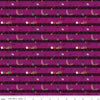 SALE Little Witch Sitting on a Gate Magenta Halloween Fabric C14564 - Riley Blake Quilting Cotton Fabric