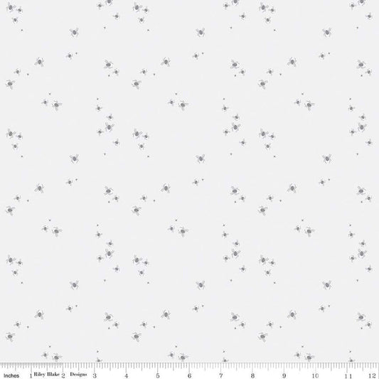 Little Witch Spider Dots C14566 Smoke - Riley Blake - Spiders Dot Dotted Tone-on-Tone  - Quilting Cotton Fabric