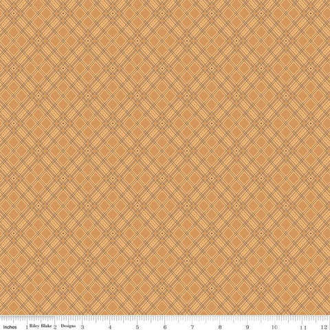 SALE Autumn Plaid C14651 Marigold by Riley Blake Designs - Lori Holt - Diagonal - Quilting Cotton Fabric