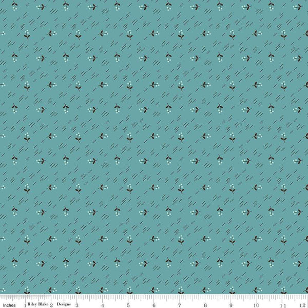 Autumn Berries C14652 Raindrop by Riley Blake Designs - Lori Holt - Floral Flowers - Quilting Cotton Fabric