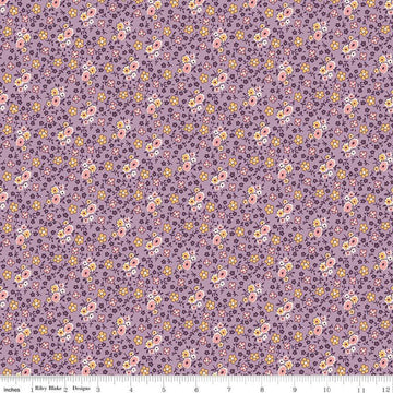 SALE Autumn Bouquet C14656 Plum - Riley Blake Designs - Lori Holt - Floral Flowers  - Quilting Cotton Fabric