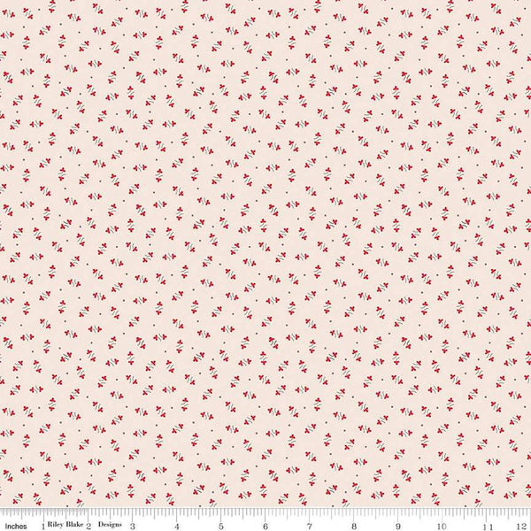 SALE Autumn Posey C14655 Latte by Riley Blake Designs - Lori Holt - Floral Flowers  - Quilting Cotton Fabric