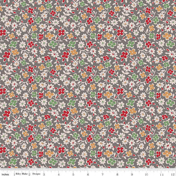 SALE Autumn Cosmos C14659 Milk Can - Riley Blake Designs - Lori Holt - Floral Flowers  - Quilting Cotton Fabric