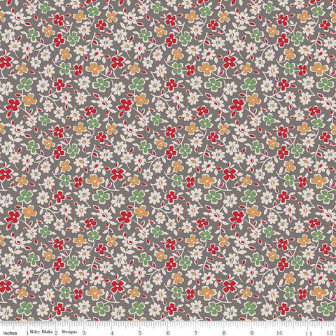 SALE Autumn Cosmos C14659 Milk Can by Riley Blake Designs - Lori Holt - Floral Flowers  - Quilting Cotton Fabric