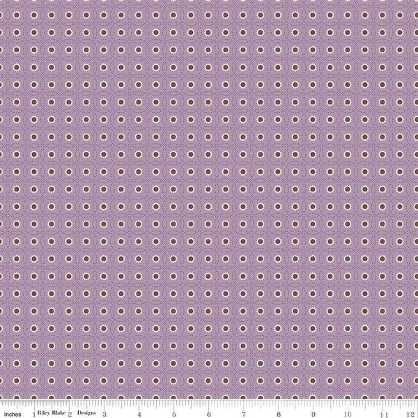 SALE Autumn Sunflowers C14666 Taffy by Riley Blake Designs - Lori Holt - Floral Flowers Circles - Quilting Cotton Fabric