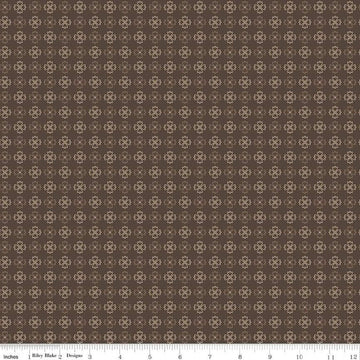 SALE Autumn Kerchief C14668 Raisin - Riley Blake Designs - Lori Holt - Geometric Flowers - Quilting Cotton Fabric