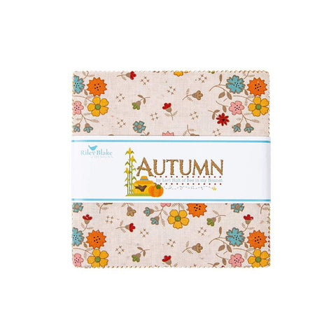 SALE Autumn Charm Pack 5" Stacker Bundle - Riley Blake Designs - 42 piece Precut Pre cut - Lori Holt - Quilting Cotton Fabric