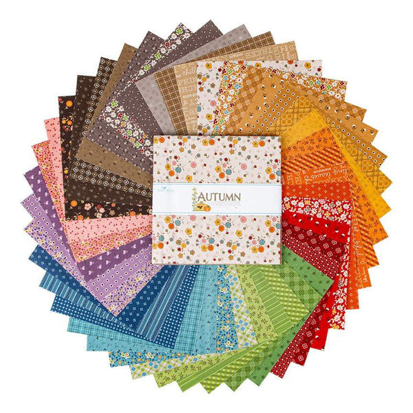 Autumn Layer Cake 10" Stacker Bundle - Riley Blake Designs - 42 piece Precut Pre cut - Lori Holt - Quilting Cotton Fabric