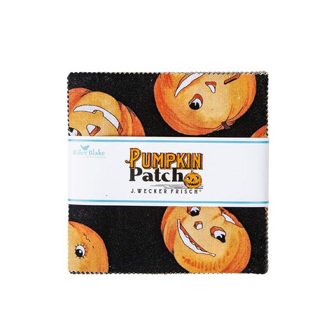 SALE Pumpkin Patch Charm Pack 5" Stacker Bundle - Riley Blake Designs - 42 piece Precut Pre cut - Halloween - Quilting Cotton Fabric