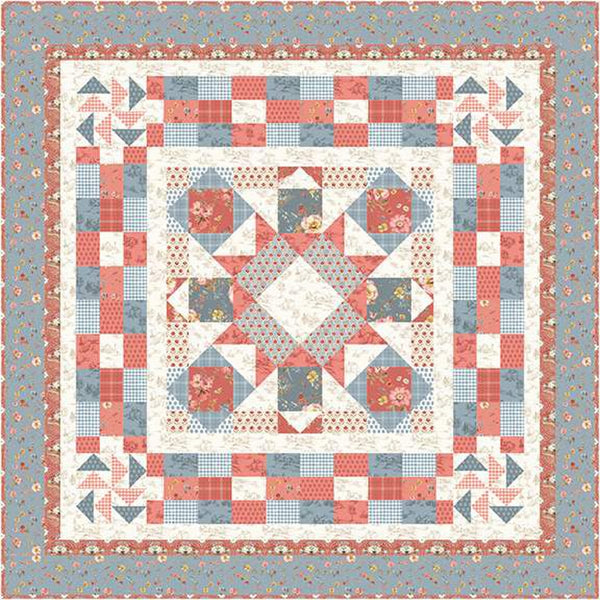 SALE Four Corners Quilt PATTERN P190 by Snowball Quilt Company - Riley Blake Designs - INSTRUCTIONS Only - Piecing Fat Quarter Friendly