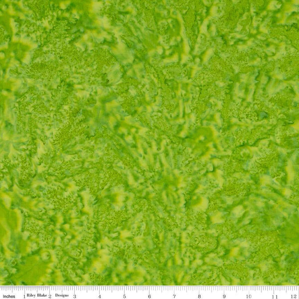 SALE Batiks Expressions Hand-Dyes BTHH153 Lemongrass - Riley Blake Designs - Hand-Dyed Print - Quilting Cotton Fabric