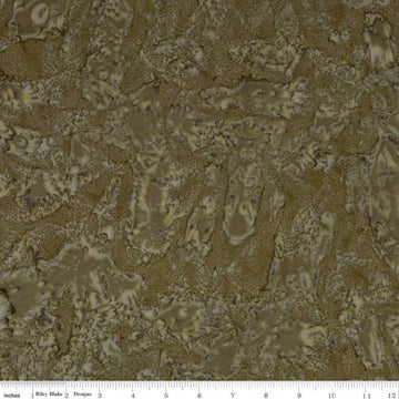 DEAL Batiks Expressions Hand-Dyes BTHH147 Olive Yellow - Riley Blake Designs - Hand-Dyed Print - Quilting Cotton Fabric