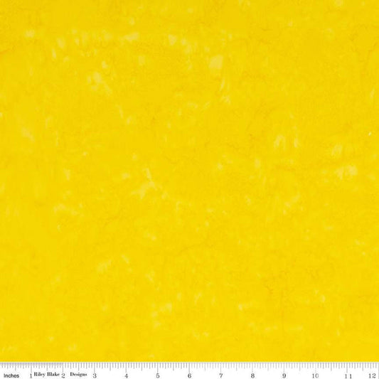 SALE Batiks Expressions Hand-Dyes BTHH139 Yellow - Riley Blake Designs - Hand-Dyed Print - Quilting Cotton Fabric
