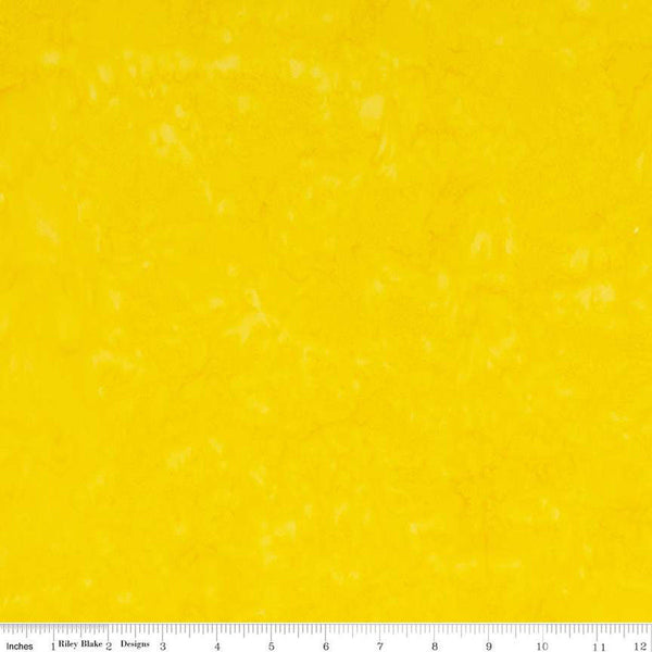SALE Batiks Expressions Hand-Dyes BTHH139 Yellow - Riley Blake Designs - Hand-Dyed Print - Quilting Cotton Fabric