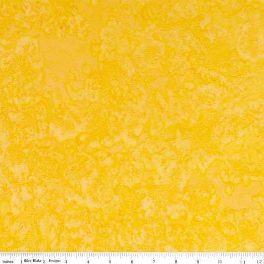 SALE Batiks Expressions Hand-Dyes BTHH138 Daffodil - Riley Blake Designs - Hand-Dyed Print - Quilting Cotton Fabric