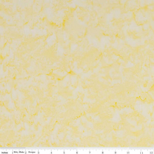 SALE Batiks Expressions Hand-Dyes BTHH137 Pale Yellow - Riley Blake Designs - Hand-Dyed Print - Quilting Cotton Fabric