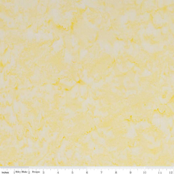 Batiks Expressions Hand-Dyes BTHH137 Pale Yellow - Riley Blake Designs - Hand-Dyed Print - Quilting Cotton Fabric