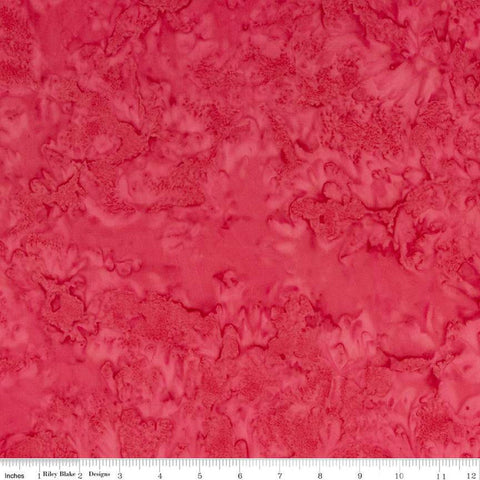 SALE Batiks Expressions Hand-Dyes BTHH135 Dark Coral - Riley Blake Designs - Hand-Dyed Print - Quilting Cotton