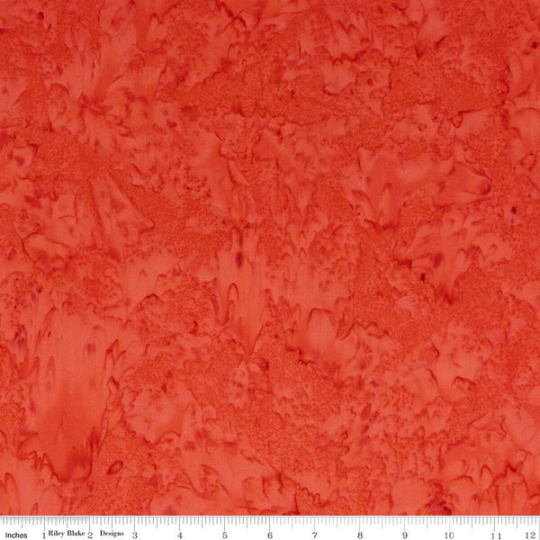 SALE Batiks Expressions Hand-Dyes BTHH134 Blood Orange - Riley Blake Designs - Hand-Dyed Print - Quilting Cotton Fabric