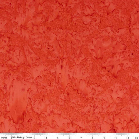 SALE Batiks Expressions Hand-Dyes BTHH134 Blood Orange - Riley Blake Designs - Hand-Dyed Print - Quilting Cotton Fabric
