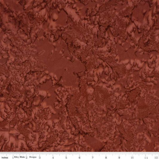 CLEARANCE Batiks Expressions Hand-Dyes BTHH132 Dark Orange - Riley Blake Designs - Hand-Dyed Print - Quilting Cotton Fabric