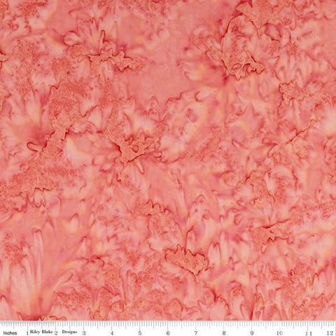 SALE Batiks Expressions Hand-Dyes BTHH130 Coral - Riley Blake Designs - Hand-Dyed Print - Quilting Cotton Fabric