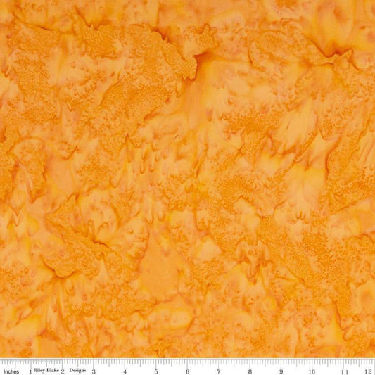 SALE Batiks Expressions Hand-Dyes BTHH129 Peach - Riley Blake Designs - Hand-Dyed Print - Quilting Cotton Fabric
