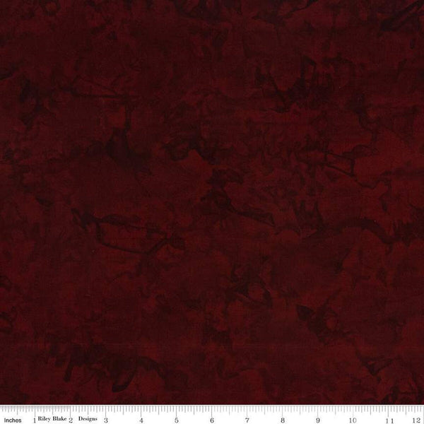 SALE Batiks Expressions Hand-Dyes BTHH124 Bordeaux - Riley Blake Designs - Hand-Dyed Print - Quilting Cotton Fabric