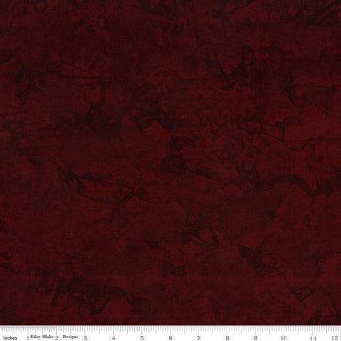 SALE Batiks Expressions Hand-Dyes BTHH124 Bordeaux - Riley Blake Designs - Hand-Dyed Print - Quilting Cotton Fabric
