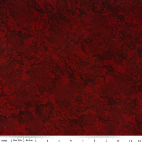 SALE Batiks Expressions Hand-Dyes BTHH121 Dark Red - Riley Blake Designs - Hand-Dyed Print - Quilting Cotton Fabric