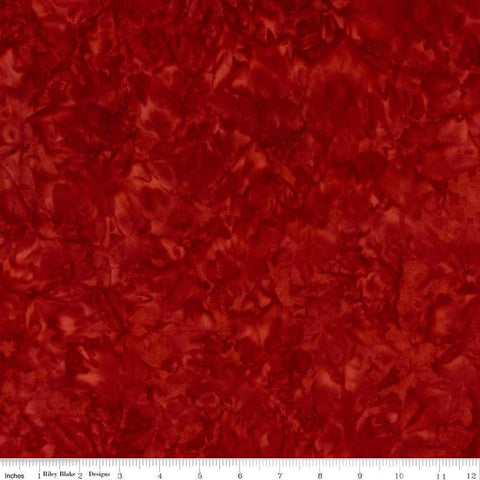 Batiks Expressions Hand-Dyes BTHH119 Soft Red 1 - Riley Blake Designs - Hand-Dyed Print - Quilting Cotton Fabric