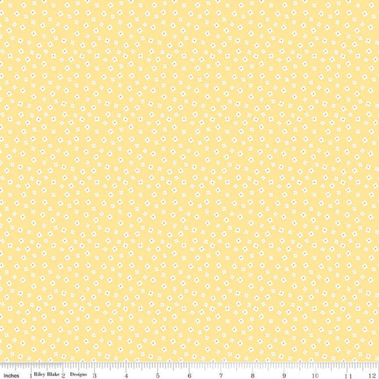 Gone Glamping Blossoms C14794 Yellow - Riley Blake Designs - Floral Flowers Camping - Quilting Cotton Fabric