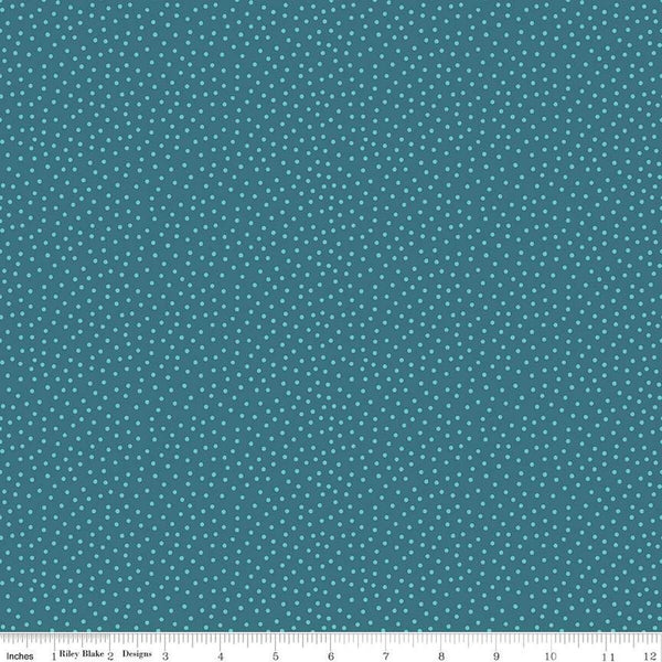 Gone Glamping Dots C14796 Blue - Riley Blake Designs - Dot Dotted Camping - Quilting Cotton Fabric