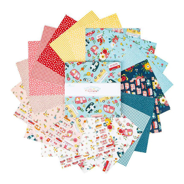 Gone Glamping Layer Cake 10" Stacker Bundle - Riley Blake Designs - 42 piece Precut Pre cut - Camping - Quilting Cotton Fabric