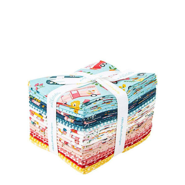 Gone Glamping Fat Quarter Bundle 21 pieces - Riley Blake Designs - Pre cut Precut - Camping - Quilting Cotton Fabric