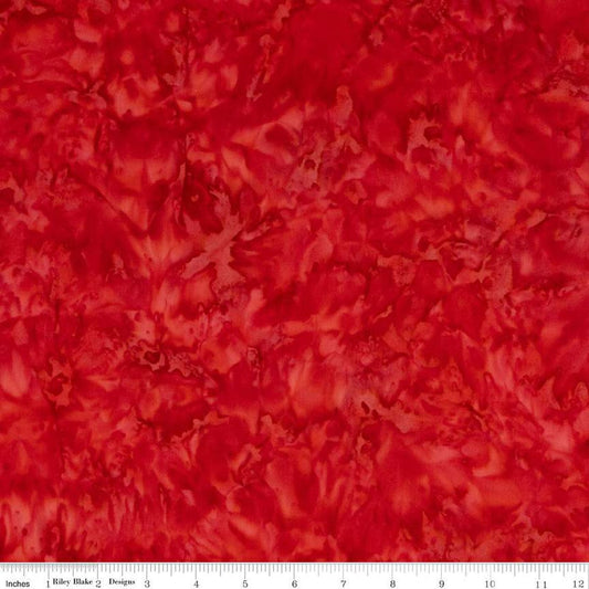 SALE Batiks Expressions Hand-Dyes BTHH118 Soft Red - Riley Blake Designs - Hand-Dyed Print - Quilting Cotton Fabric