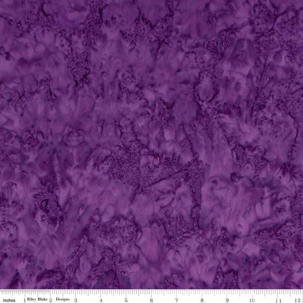 Batiks Expressions Hand-Dyes BTHH111 Grape 3 - Riley Blake Designs - Hand-Dyed Print - Quilting Cotton Fabric