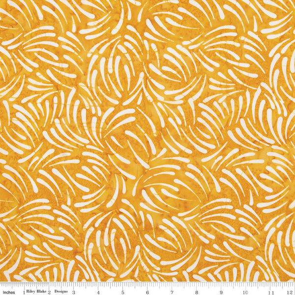 SALE Batiks Expressions That Summer Feelin' BTHH1205 Honey - Riley Blake Designs - Hand-Dyed Tjaps Print - Quilting Cotton