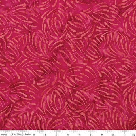 Batiks Expressions That Summer Feelin' BTHH1197 Rubine - Riley Blake Designs - Hand-Dyed Tjaps Print - Quilting Cotton