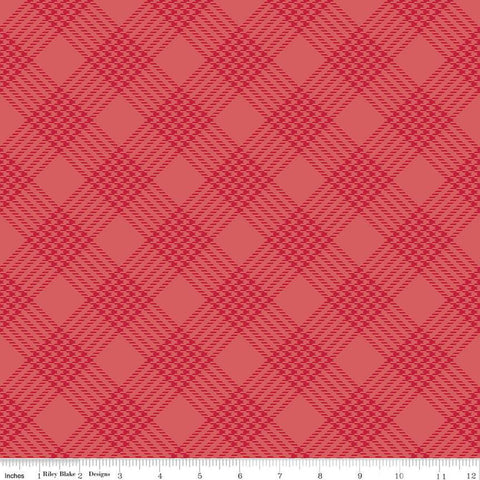 SALE Merry Little Christmas Plaid C14844 Red by Riley Blake Designs - Diagonal - Quilting Cotton Fabric