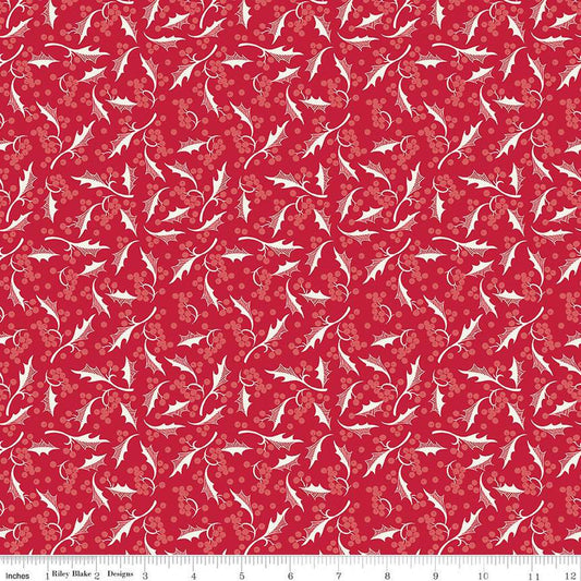Merry Little Christmas Holly C14845 Red - Riley Blake Designs - Holly Berries - Quilting Cotton Fabric