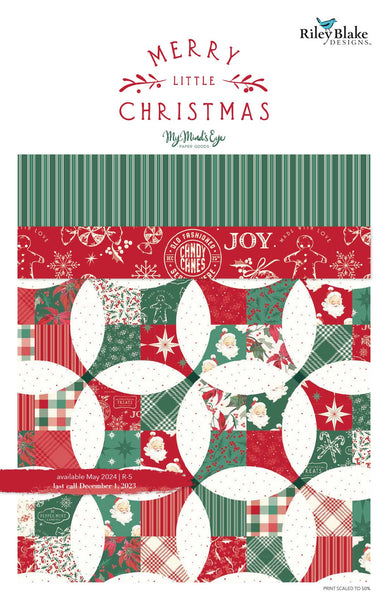 SALE Merry Little Christmas One-Yard Bundle Cream 9 Pieces - Riley Blake Designs - Pre cut Precut - One-Yard Bundle - Quilting Cotton Fabric