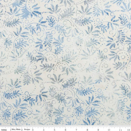 27" End of Bolt - Batiks Expressions Breathe BTAP809 Sky - Riley Blake Designs - Hand-Dyed Print - Quilting Cotton