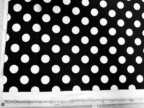 SALE Dots and Stripes and More Large Dot 28894 ZK Gray on White - QT Fabrics - Polka Dots Dotted - Quilting Cotton Fabric