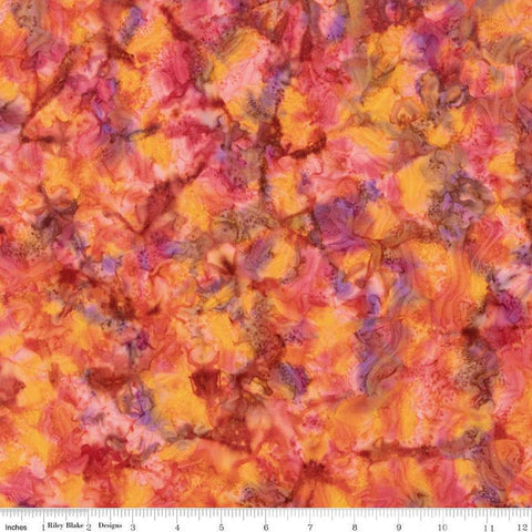 Fat Quarter End of Bolt - SALE Batiks Expressions Hand-Dyes BTAP262 Bouquet - Riley Blake Designs - Hand-Dyed Print - Quilting Cotton