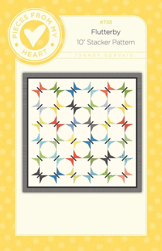 SALE Flutter- Quilt Pattern P157 - Sandy Gervais - Riley Blake Design - INSTRUCTIONS Only - Piecing 10" Stacker Friendly
