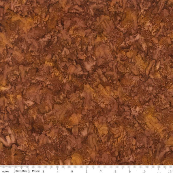 3 Yard Cut - SALE Batiks Expressions WIDE BACK BTWB279 Cinnamon - 3-Yard Bundle - Riley Blake - 107/108" Wide  - Quilting Cotton Fabric